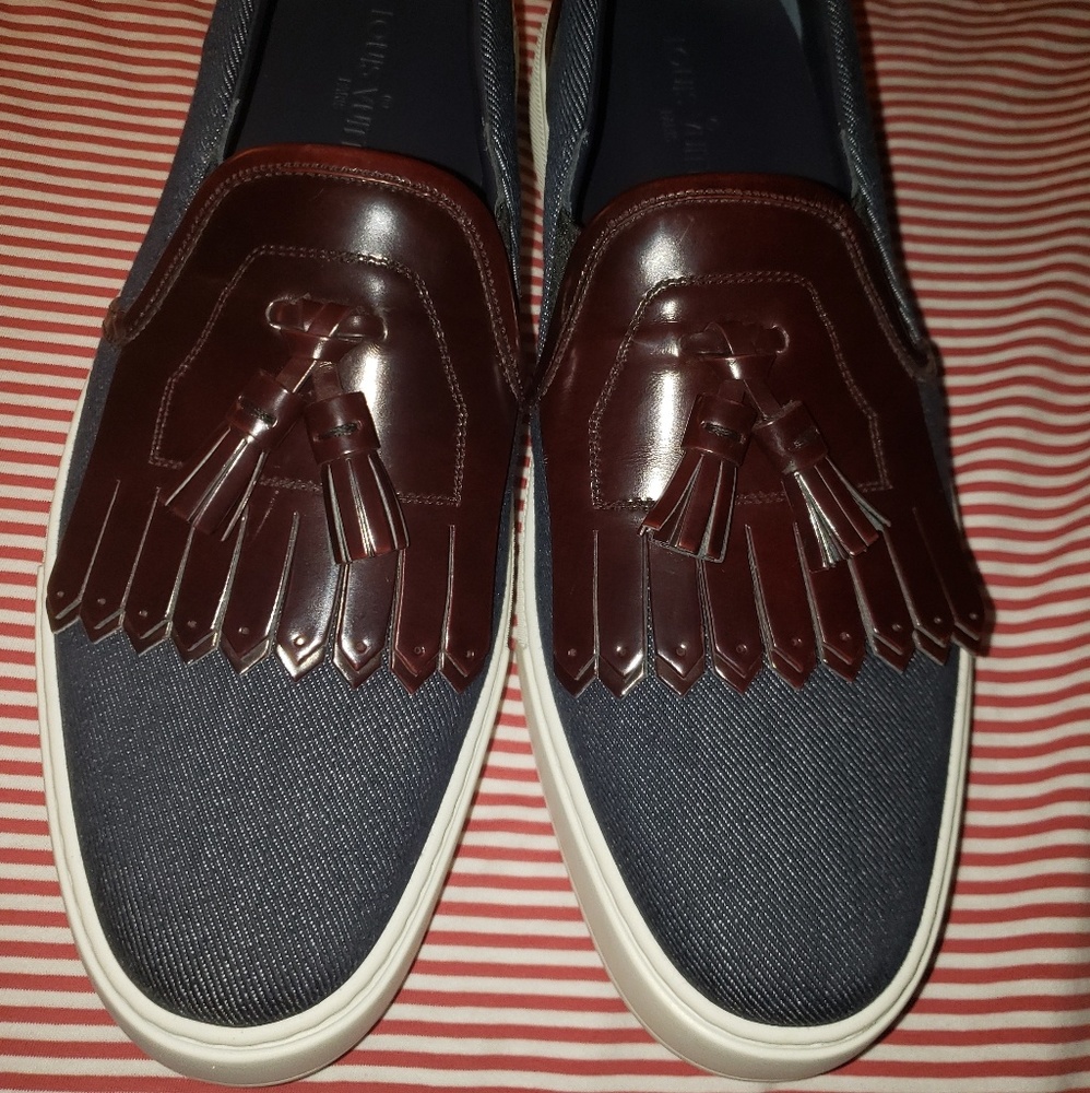 Mens Louis Vuitton Denim Leather Tassel